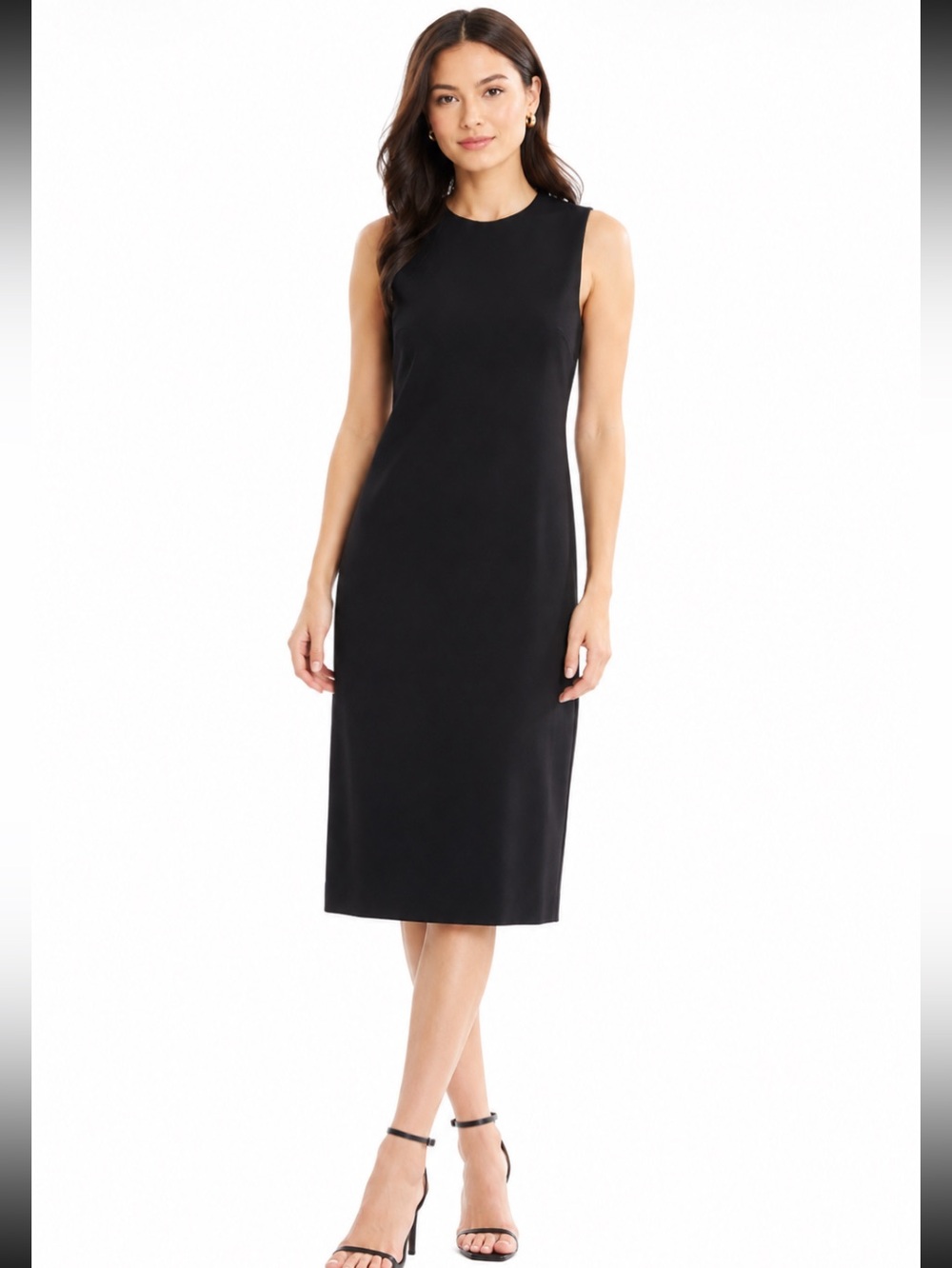 MICHAEL KORS  Black Sleeveless Tea Length Sleeveless Dress Size XS